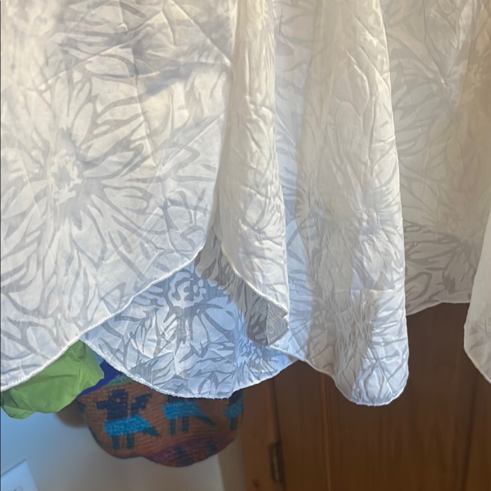 White Stag White A-Line Midi Skirt with Asymmetrical Style-Flaw - Picture 7 of 11